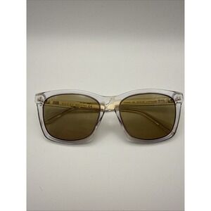 Gucci GG0558S 006 Clear Crystal Sunglasses Brown Lens Italy